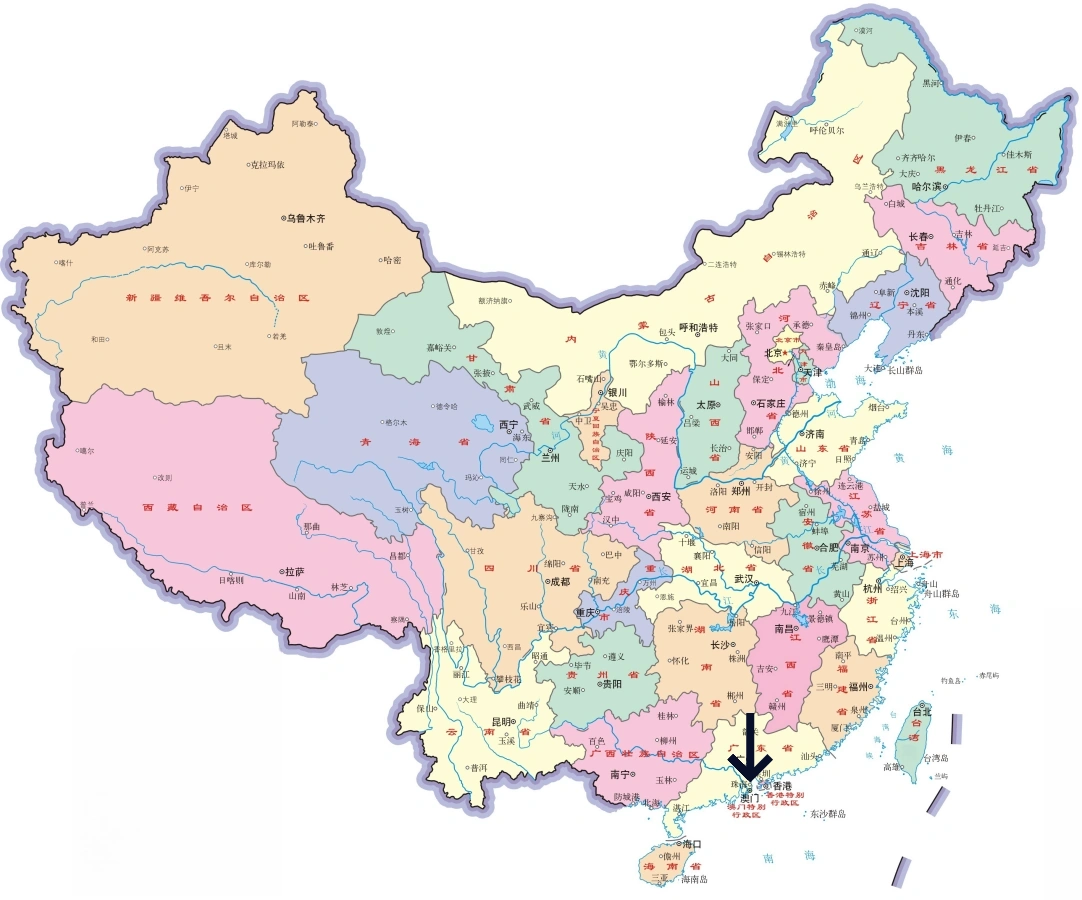 2026年珠海地図:中国内の位置と各区の詳細