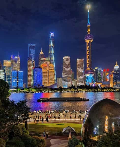 The Bund waterfront view in Shanghai, China