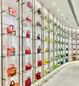 Colorful designer handbags at GB DAVID in Sanlitun