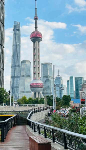 Oriental Pearl Tower with cityscape, Shanghai, China