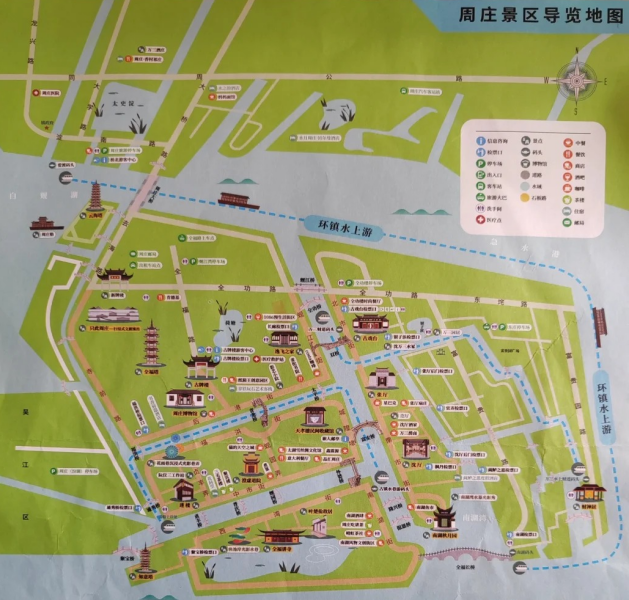 Zhouzhuang Water Town tourist map