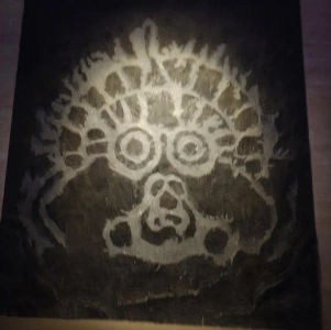寧夏博物館で展示される古代の岩絵彫刻