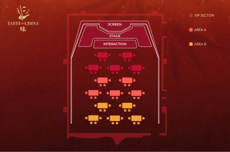 TASTE OF CHINA Immersive Chinese Restaurant seating map