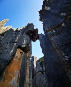 Towering rock formations in Major Stone Forest Kunming
