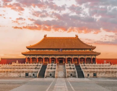 Зал высшей гармонии в Запретном городе на закате