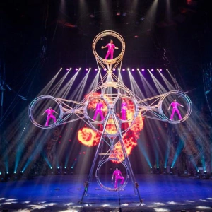 Magic Wheel of Fire performance at Chimelong International Circus