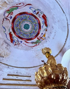 Buddha statue inside Wannian Temple on Mount Emei
