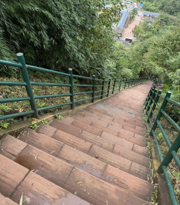 Wawu Mountain ancient stone stairway known as Gufu Heavenly Ladder