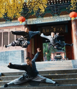 Shaolin Temple monks performing kung fu