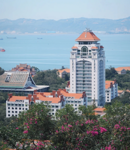 Songen Building overlooking the sea at Xiamen University
