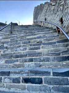 Steep stone stairs known as Hero Slope at Badaling Great Wall