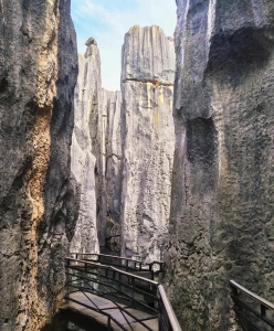 Narrow stone corridors at Stone Forest Kunming
