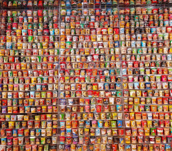 Instant noodle wall