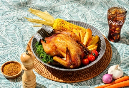 Chimelong Water Park BBQ set with roast chicken and sides