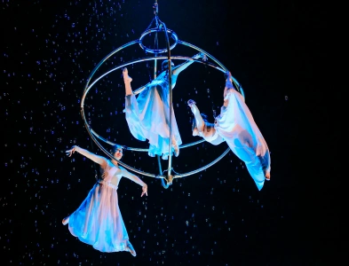 Romance in the Sky aerial act at Chimelong International Circus