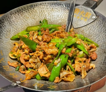 Spicy stir-fried pork with chili at Joy City Xidan