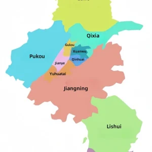 Nanjing Administrative Districts Map