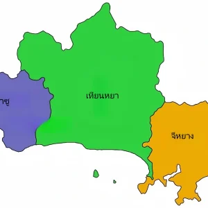 แผนที่เขตการปกครองของซันย่า