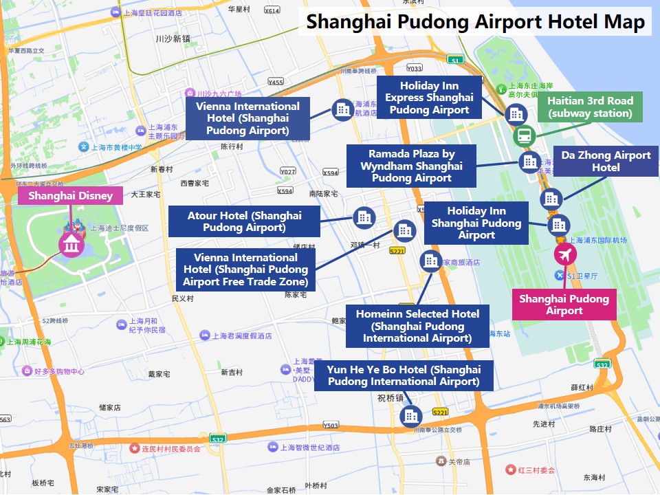 Shanghai Pudong Airport Hotel Map