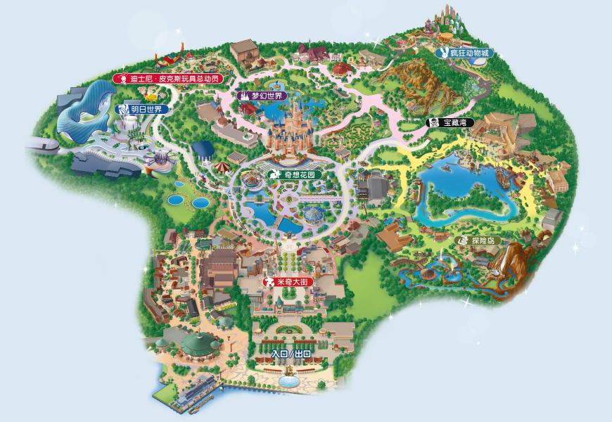 上海迪士尼樂園地圖