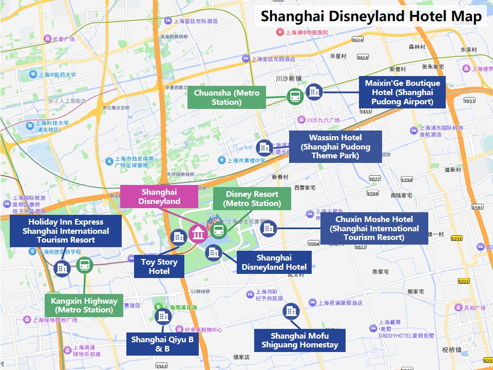 Shanghai Disneyland Hotel Map