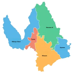 Административная карта Лицзяна
