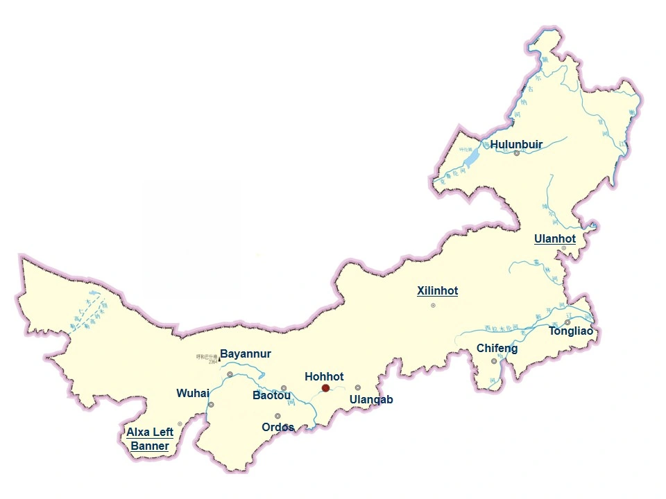 City Map of Inner Mongolia