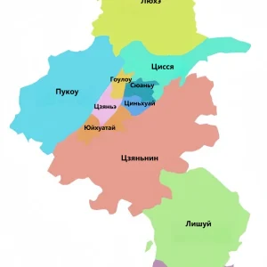 Административная карта Нанкина