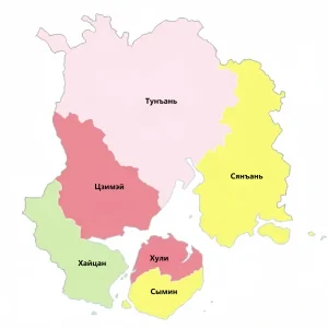 Административная карта Сямэня