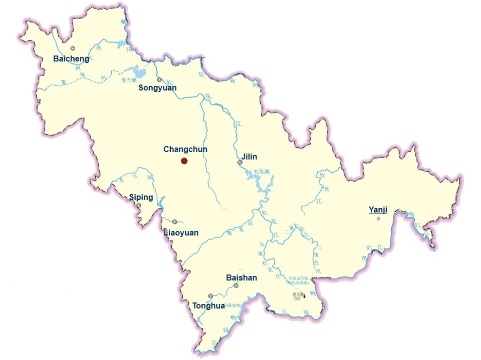 City Map of Jilin Province