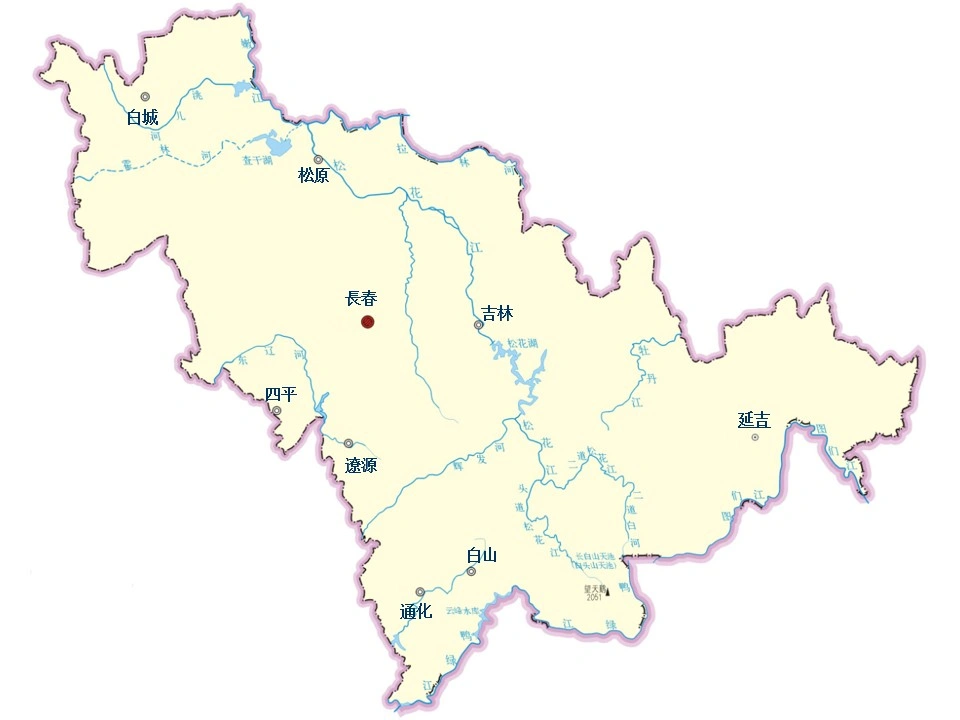 吉林省城市地圖