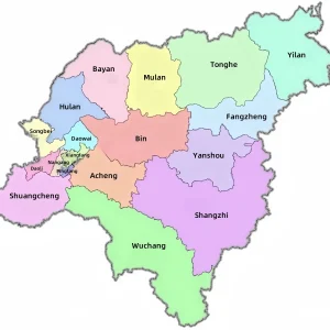 Harbin Administrative District Map