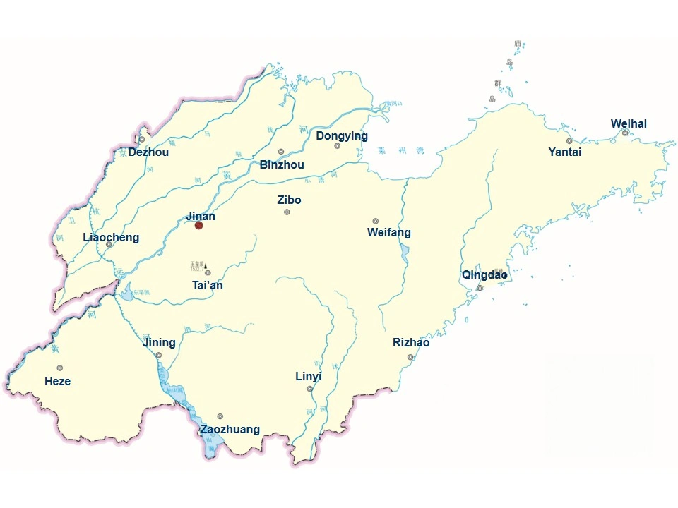 City Map of Shandong Province