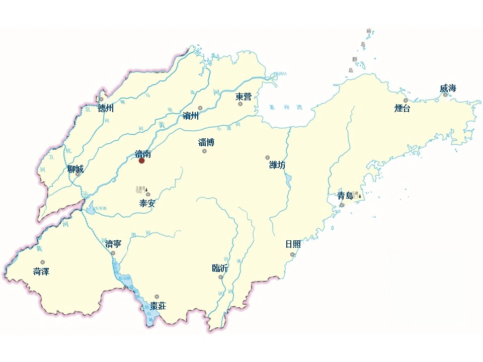 山東省城市地圖
