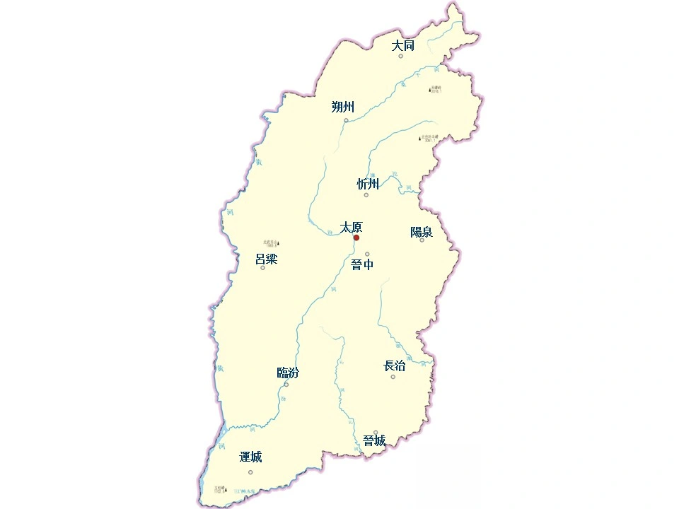 山西省城市地圖