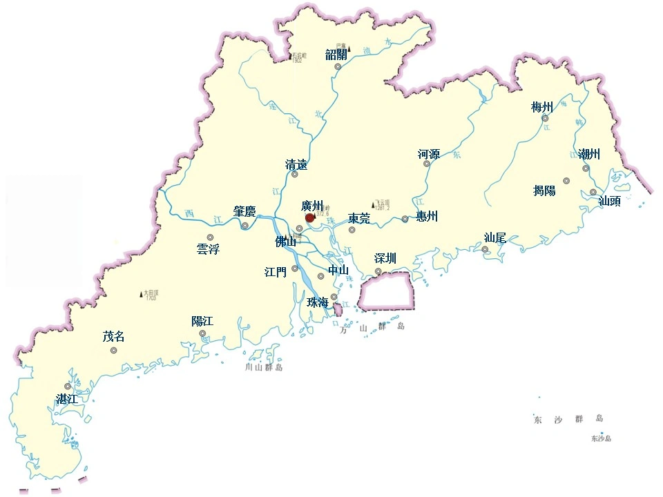 廣東省城市地圖