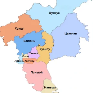 Административная карта Гуанчжоу