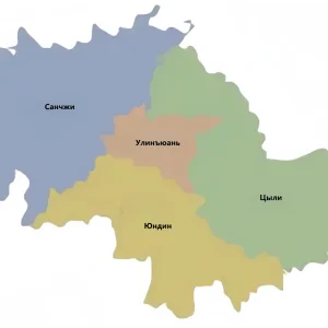 Административная карта Чжанцзяцзе