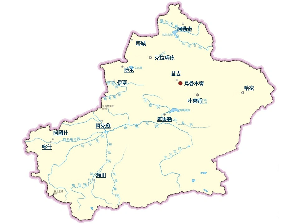 新疆城市地圖