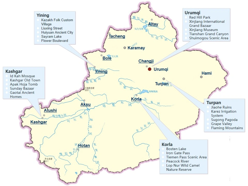 Top Tourist Attractions in Xinjiang Province