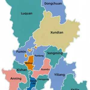 Kunming Administrative District Map