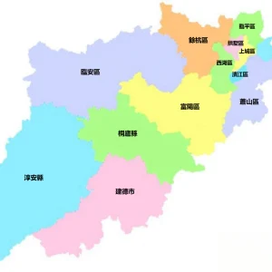 杭州行政區地圖