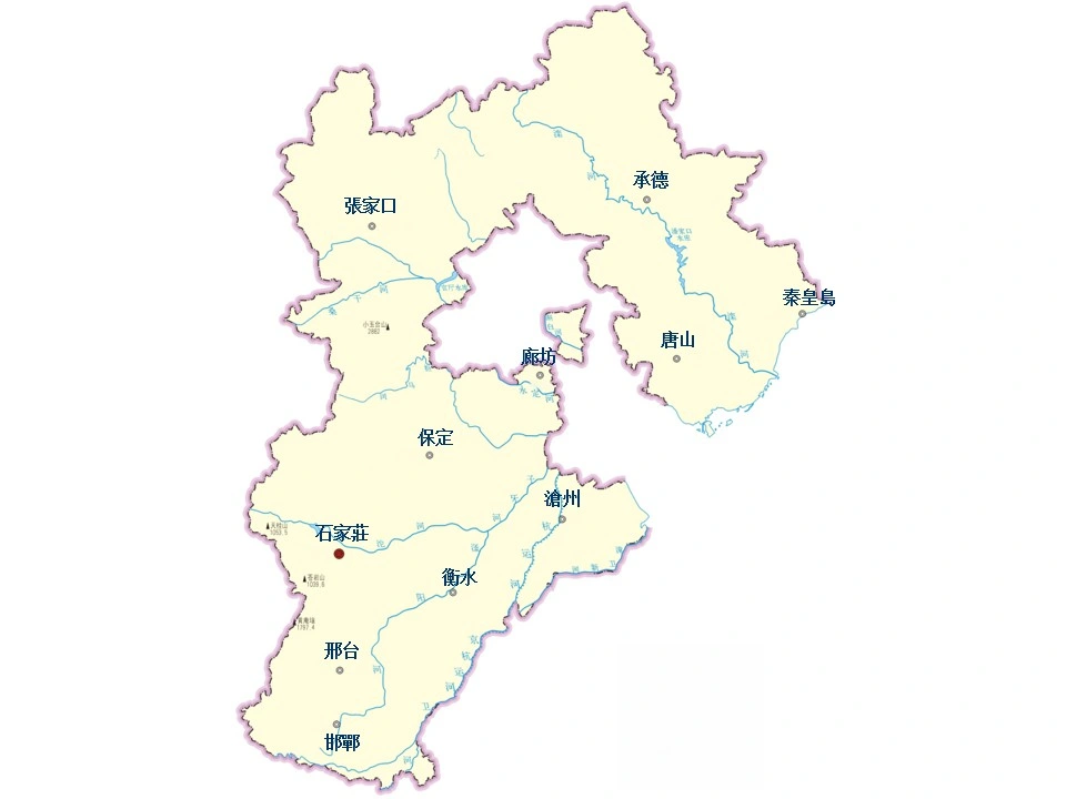 河北省の都市マップ