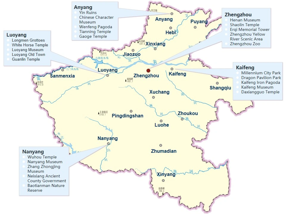 Top Tourist Attractions in Henan Province