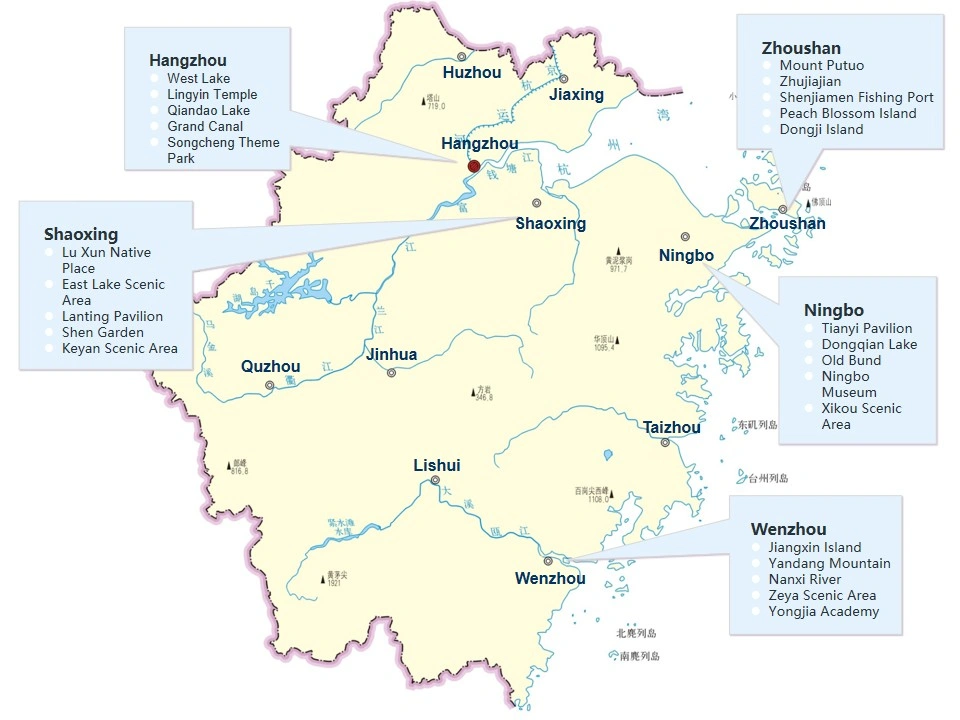 Top Tourist Attractions in Zhejiang Province
