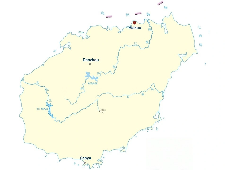 City Map of Hainan Province