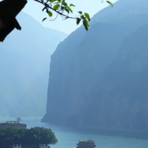 Scenic boat ride approaching White Emperor City through the gorge