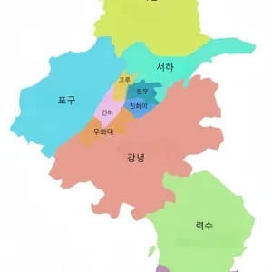 난징 행정구역 지도